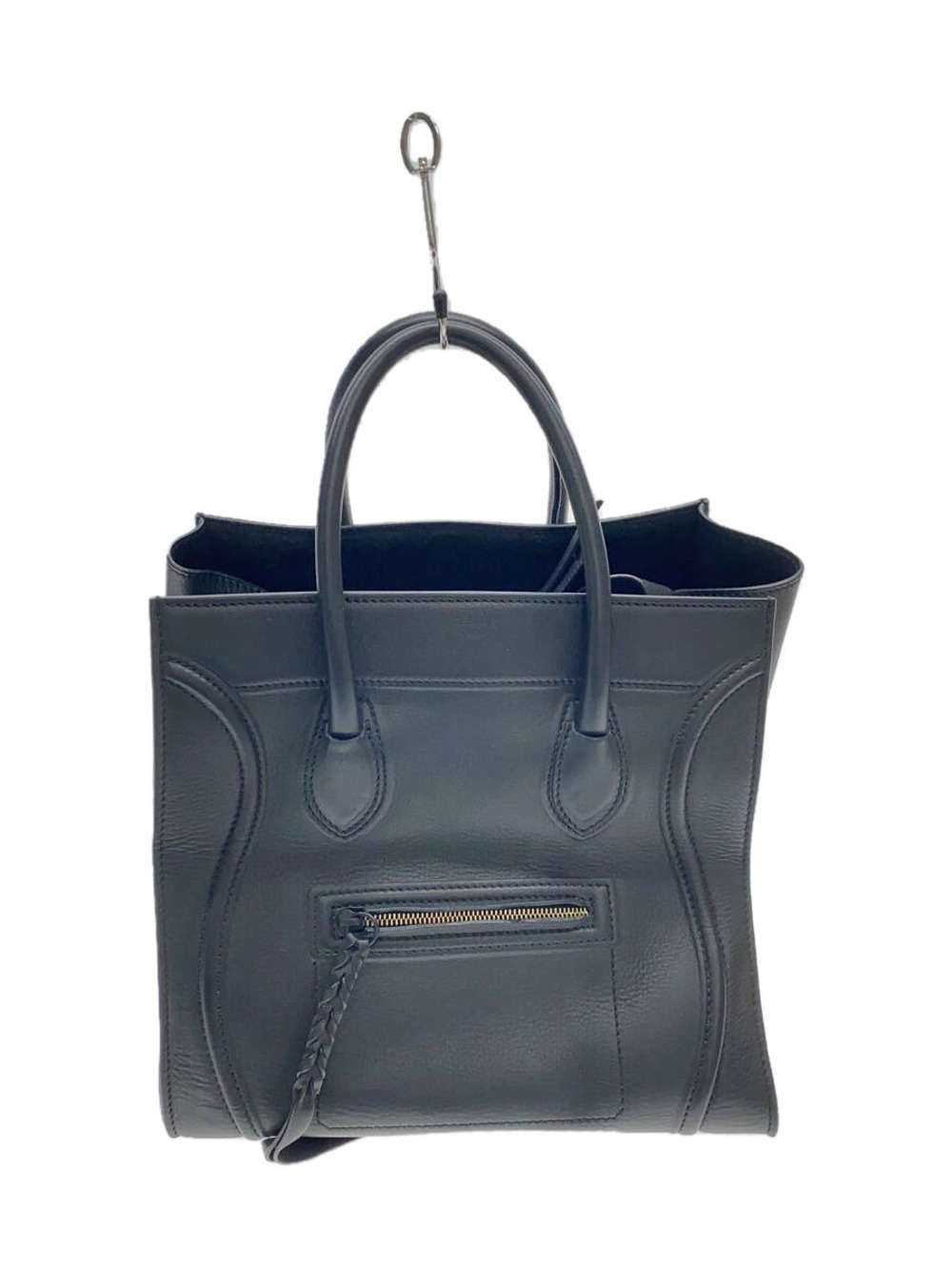 Celine Luggage Phantom Handbag Leather Black of